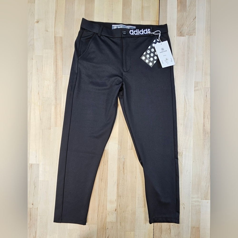 Adidas Ultimate 365 3 Stripe Tapered Trousers Golf pants Mens X-Large Black Bar